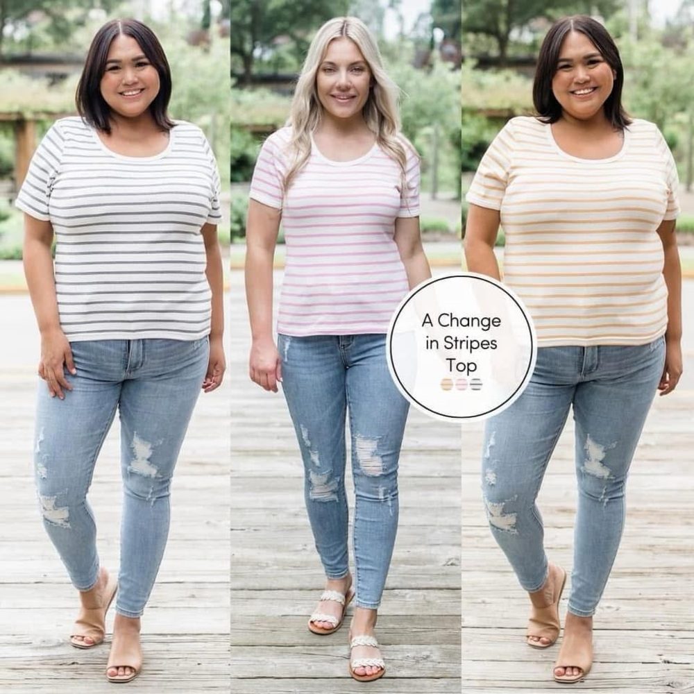 A Change in Stripes Top - Ichi for Silver Icing - Large